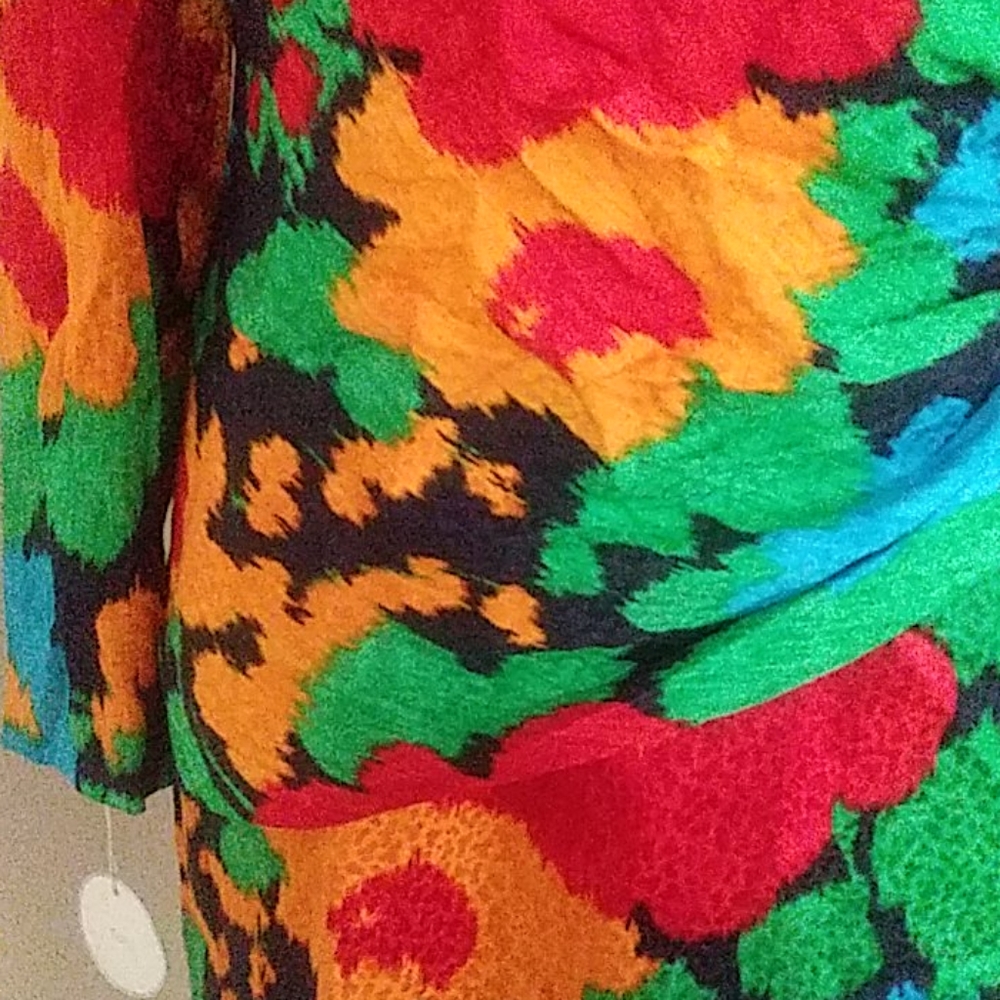 Wayne Kastning for Helga  Floral Dress Vintage Long Sleeves Rare - Picture 8 of 15